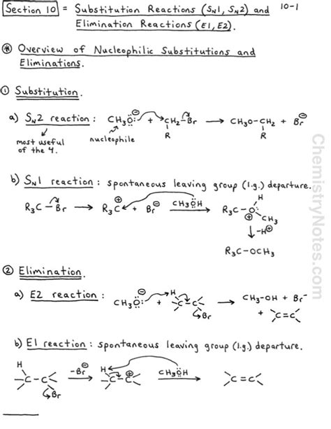 While organic chemistry appears to be a subject composed of hundreds of individual reactions, reagents and concepts to memorize, that is in fact not the case. . Substitution and elimination worksheet organic chemistry